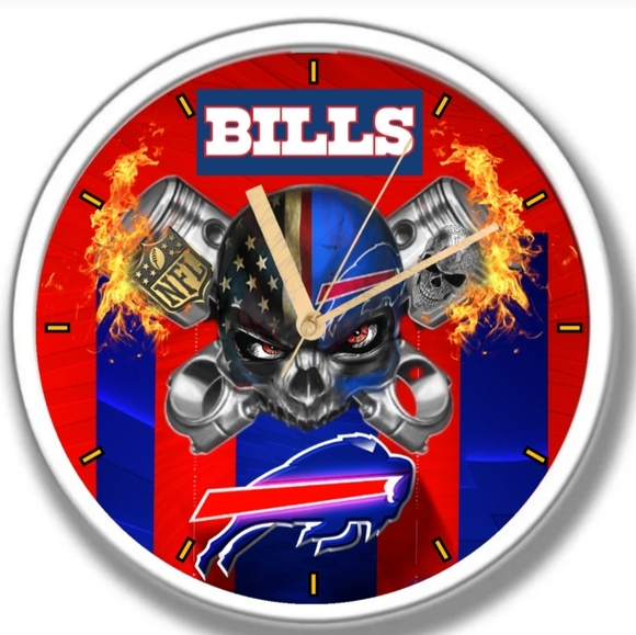 Buffalo Bills football clock with led lights - Picture 3 of 4